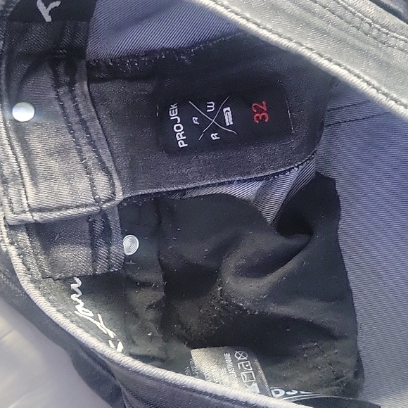 projek raw acti flex mens jeans, waist size US 32 light distressed grey colour - Picture 3 of 5